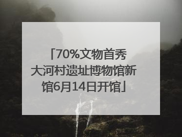 70%文物首秀 大河村遗址博物馆新馆6月14日开馆