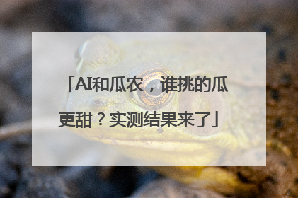 AI和瓜农，谁挑的瓜更甜？实测结果来了
